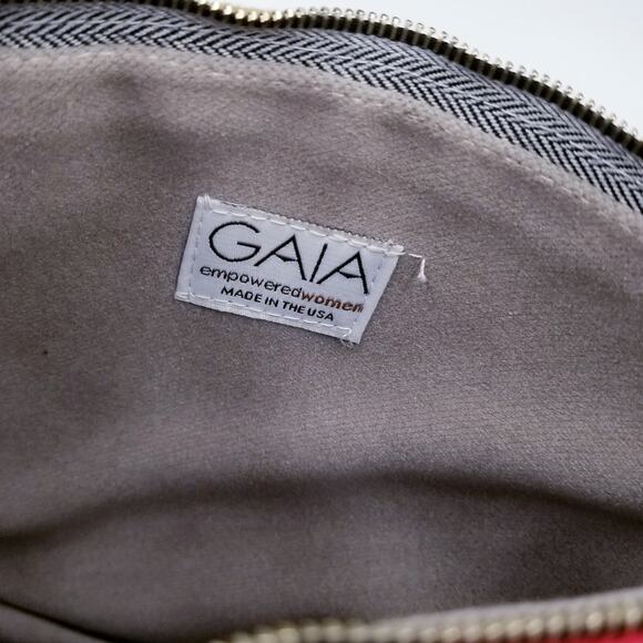 GAIA Empowered Women Woven Handbag African Ethnic Inspired Zip Top - Picture 4 of 6